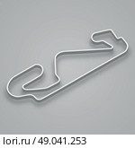 Barcelona - Catalunya Circuit for motorsport and autosport. Spain Grand prix. Стоковая иллюстрация, иллюстратор Максим Гребешков / Фотобанк Лори