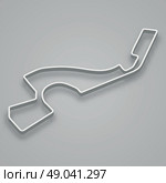 Sochi Circuit for motorsport and autosport. Стоковая иллюстрация, иллюстратор Максим Гребешков / Фотобанк Лори