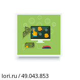 Pay per click internet advertising model when the ad is clicked poster banner on white. Modern flat design. Ppc, search engine marketing, online advertising, social media, click, sem. Стоковая иллюстрация, агентство Ingram Publishing / Фотобанк Лори