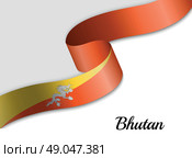 Waving ribbon flag. Стоковая иллюстрация, иллюстратор Максим Гребешков / Фотобанк Лори