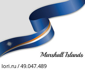Waving ribbon flag. Стоковая иллюстрация, иллюстратор Максим Гребешков / Фотобанк Лори