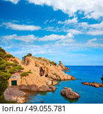 Aigua Xelida beach Cala in Tamariu Parafrugell of Girona at Catalonia Spain. Стоковое фото, агентство Ingram Publishing / Фотобанк Лори