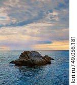 Lloret de Mar beach sunrise in costa Brava of Catalonia spain. Стоковое фото, агентство Ingram Publishing / Фотобанк Лори