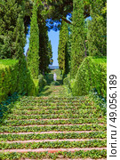 Santa Clotilde gardens in Lloret de Mar at Costa Brava of Catalonia Girona Spain. Стоковое фото, агентство Ingram Publishing / Фотобанк Лори