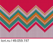Seamless knitted pattern. Стоковая иллюстрация, агентство Ingram Publishing / Фотобанк Лори