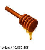 Honey dipper, photo realistic vector. Стоковая иллюстрация, агентство Ingram Publishing / Фотобанк Лори
