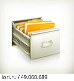 Open card catalog, vector icon. Стоковая иллюстрация, агентство Ingram Publishing / Фотобанк Лори