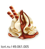 Sweet dessert with chocolate, detailed vector. Стоковая иллюстрация, агентство Ingram Publishing / Фотобанк Лори