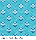 Seamless hand drawn peacock feather pattern vector background tile. Стоковая иллюстрация, агентство Ingram Publishing / Фотобанк Лори