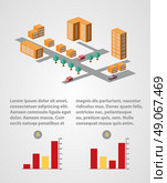 Industrial business info graphics templates for design and creativity. Стоковая иллюстрация, агентство Ingram Publishing / Фотобанк Лори