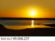 El Cotillo la Concha Beach sunset Fuerteventura at Canary Islands of Spain. Стоковое фото, агентство Ingram Publishing / Фотобанк Лори