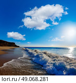 El Cotillo Castillo Beach in Fuerteventura at Canary Islands of Spain. Стоковое фото, агентство Ingram Publishing / Фотобанк Лори
