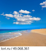 Morro Jable Matorral beach Jandia in Pajara of Fuerteventura at Canary Islands. Стоковое фото, агентство Ingram Publishing / Фотобанк Лори