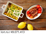 Anchovies vinegar tapas from Mediterranean Spain. Стоковое фото, агентство Ingram Publishing / Фотобанк Лори