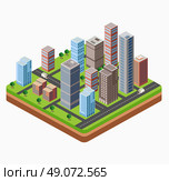Skyscrapers, urban high-rise home. Set of objects for urban design. Стоковая иллюстрация, агентство Ingram Publishing / Фотобанк Лори
