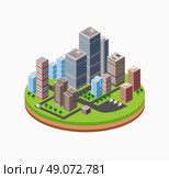 Skyscrapers, urban high-rise home. Set of objects for urban design. Стоковая иллюстрация, агентство Ingram Publishing / Фотобанк Лори