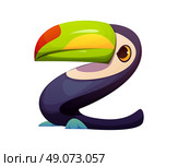 Cartoon Mexican font toucan bird letter Z. Стоковая иллюстрация, иллюстратор VectorTradition / Фотобанк Лори