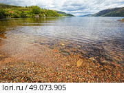 View at Loch Ness , the most famous scottish lake, Fort Augustus, Scotland. Стоковое фото, агентство Ingram Publishing / Фотобанк Лори