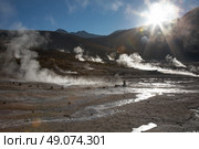 Geyser field El Tatio in Atacama region, Chile. Стоковое фото, агентство Ingram Publishing / Фотобанк Лори