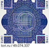 hologram on the fifty Euro banknote. Стоковое фото, агентство Ingram Publishing / Фотобанк Лори
