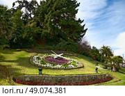large flower clock (Reloj de Flores) close to the beach Caleta Abarca in Vina del Mar, Chile. Стоковое фото, агентство Ingram Publishing / Фотобанк Лори