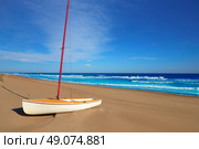 Cullera Dosel beach Mediterranean sea in Valencia of Spain. Стоковое фото, агентство Ingram Publishing / Фотобанк Лори