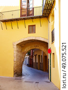 Valencia Portal de Valldigna arch in barrio del Carmen at Spain. Стоковое фото, агентство Ingram Publishing / Фотобанк Лори