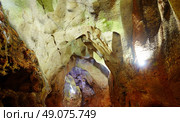 Benidoleig Cueva Calaveras cavern in Alicante at Spain. Стоковое фото, агентство Ingram Publishing / Фотобанк Лори