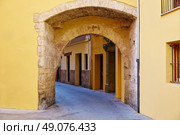 Valencia Portal de Valldigna arch in barrio del Carmen at Spain. Стоковое фото, агентство Ingram Publishing / Фотобанк Лори