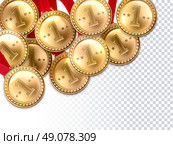 Golden Medals First Winner Background Poster . Golden round shining medals 1st place winner award on the checked background poster print abstract vector illustration . Стоковая иллюстрация, агентство Ingram Publishing / Фотобанк Лори