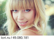 blonde girl with long hair and bangs. Стоковое фото, агентство Ingram Publishing / Фотобанк Лори