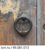 Close-up of door knocker, San Miguel de Allende, Guanajuato, Mexico. Стоковое фото, агентство Ingram Publishing / Фотобанк Лори