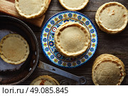 Sopes handmade mexican traditional food thick corn masa tortillas. Стоковое фото, агентство Ingram Publishing / Фотобанк Лори