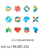 Logo collection 03. Vector graphic design elements for company logo. Стоковая иллюстрация, агентство Ingram Publishing / Фотобанк Лори