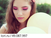 fantasy make-up close-up. Стоковое фото, агентство Ingram Publishing / Фотобанк Лори
