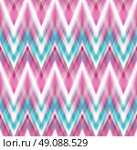 seamless ikat ethnic pattern.  seamless ikat ethnic pattern. Boho design. Ethnic Colored seamless zigzag patten. Стоковое фото, агентство Ingram Publishing / Фотобанк Лори