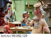 Fallas fest popular figures will burn in March 19 th night yearly. Стоковое фото, агентство Ingram Publishing / Фотобанк Лори