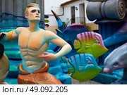Fallas fest popular figures will burn in March 19 th night yearly. Стоковое фото, агентство Ingram Publishing / Фотобанк Лори