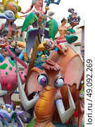 Fallas fest popular figures will burn in March 19 th night yearly. Стоковое фото, агентство Ingram Publishing / Фотобанк Лори