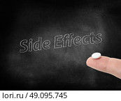 Side effects written on a blackboard. Стоковое фото, агентство Ingram Publishing / Фотобанк Лори