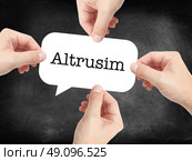 Altruism written on a speechbubble. Стоковое фото, агентство Ingram Publishing / Фотобанк Лори