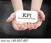 KPI written on a speechbubble. Стоковое фото, агентство Ingram Publishing / Фотобанк Лори