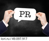 PR written on a speechbubble. Стоковое фото, агентство Ingram Publishing / Фотобанк Лори