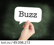 Buzz written on a speechbubble. Стоковое фото, агентство Ingram Publishing / Фотобанк Лори