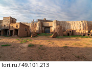 Sarai-Batu Tourist Center dedicated to the history and culture of the Golden Horde Khanate on a sunny summer day, Kharabalinsky district, Astrakhan region, Russia. Стоковое фото, фотограф Ula Ulachka / Фотобанк Лори