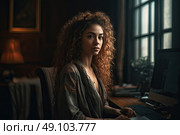 Illuminated Reflections: The Digital Outpouring of a Creative Soul. Стоковое AI-изображение, AI-художник Данила Большаков / Фотобанк Лори