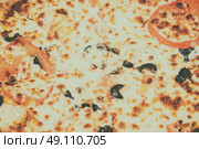 Italian Pizza With Mozzarella, Prosciutto, Tomatoes And Olives. Стоковое фото, агентство Ingram Publishing / Фотобанк Лори