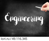 Engineering written on a blackboard. Стоковое фото, агентство Ingram Publishing / Фотобанк Лори