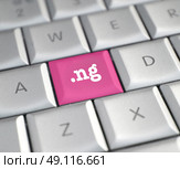 The .ng domain name on a keyboard key. Стоковое фото, агентство Ingram Publishing / Фотобанк Лори