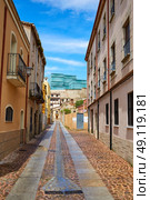 Zamora street Balboraz in Spain by the via de la Plata way to Santiago. Стоковое фото, агентство Ingram Publishing / Фотобанк Лори